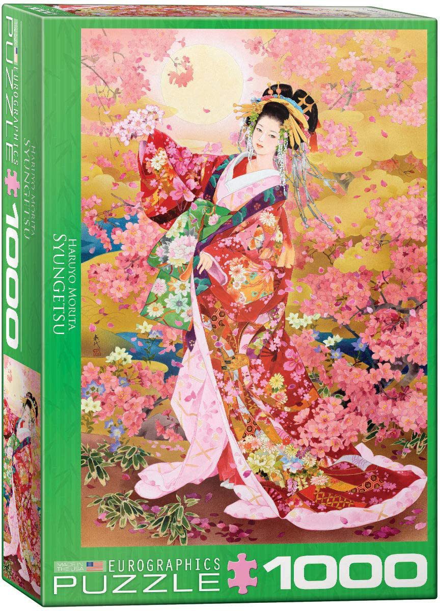 Puzzle 1000 Teile Puzzle - Puzzle - Japan Kimono Art - Syungetsu von Haruyo, Puzzleteile