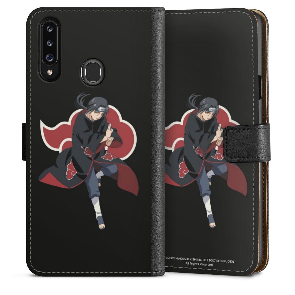 DeinDesign Handyhülle Itachi Uchiha Offizielles Lizenzprodukt Naruto Shippuden, Samsung Galaxy A20s Hülle Handy Flip Case Wallet Cover