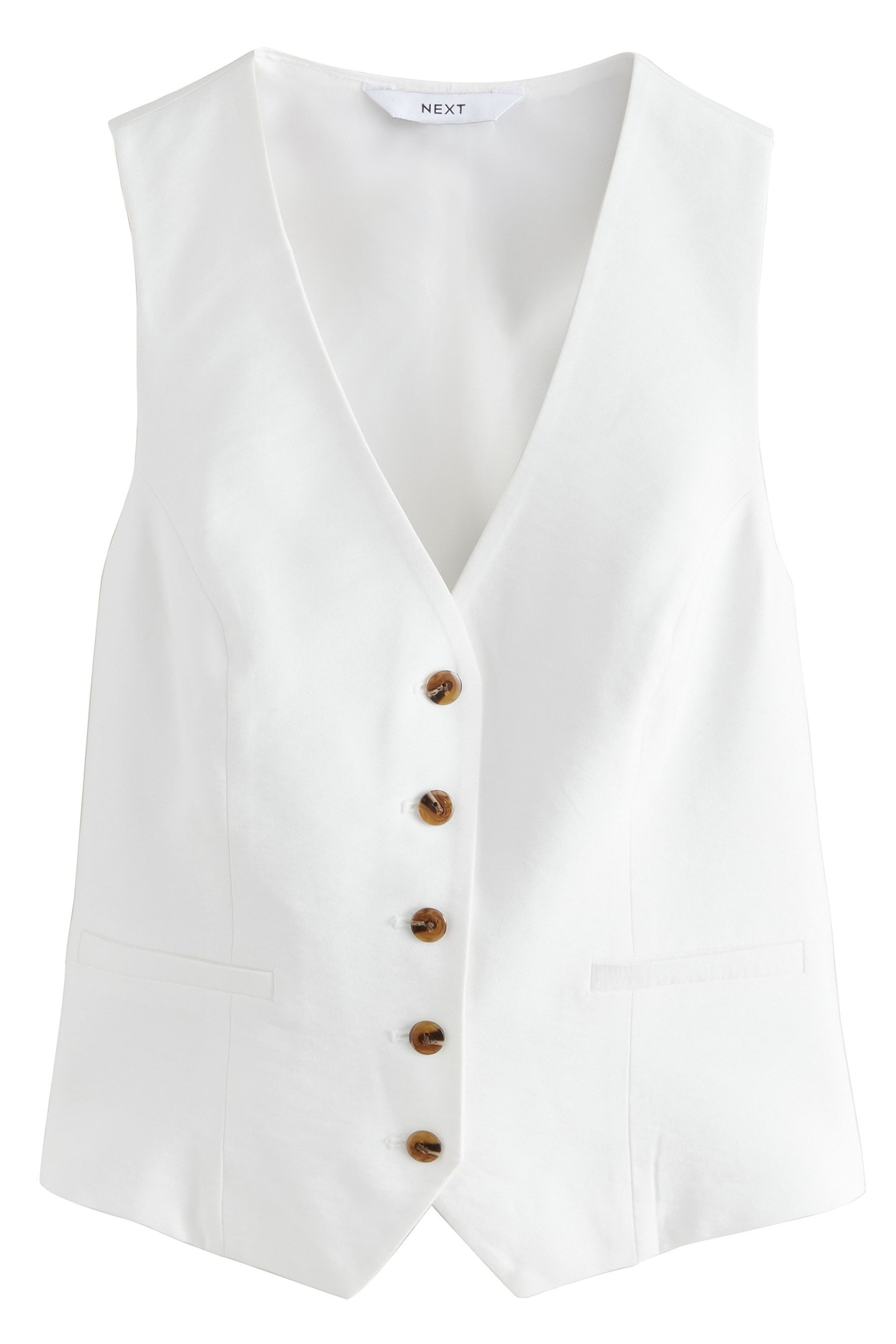 Next Anzugweste Durchgeknöpfte Weste mit V-Ausschnitt (1-tlg) günstig online kaufen