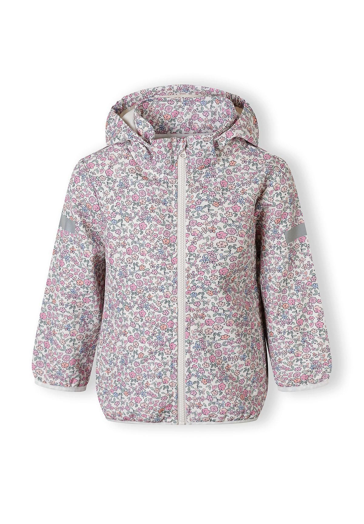 MINOTI Softshelljacke für Mädchen mit abnehmbarer Kapuze Blumenprint