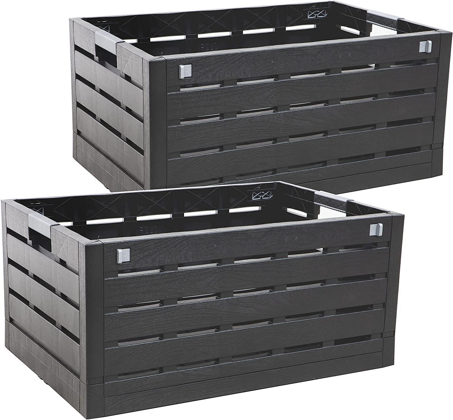 Centi Klappbox Faltbox, Einkaufskorb mit Holzdekor, günstig online kaufen