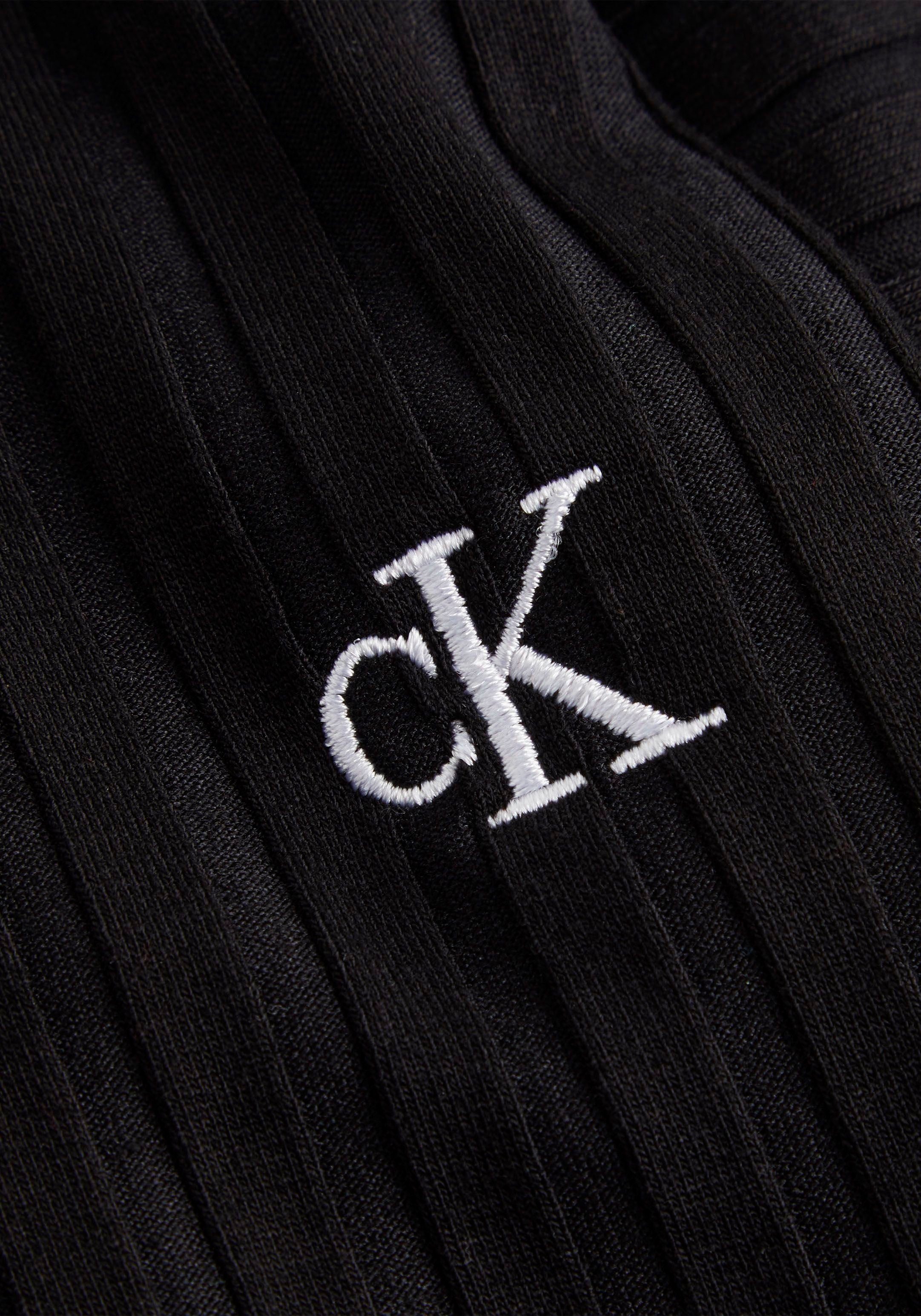 strukturiertem T-Shirt schwarz im Design Jeans Klein Calvin