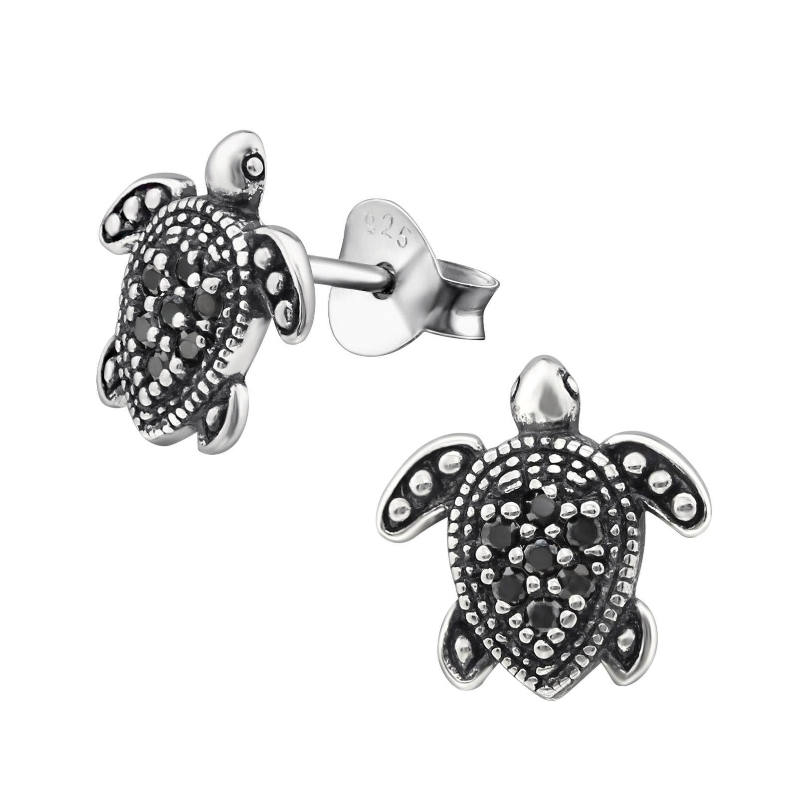 Monkimau Paar Ohrstecker »Schildkröte Ohrringe aus 925 Silber« (Packung, 2  x Ohrstecker (1 Paar), mit Kristallen online kaufen | OTTO