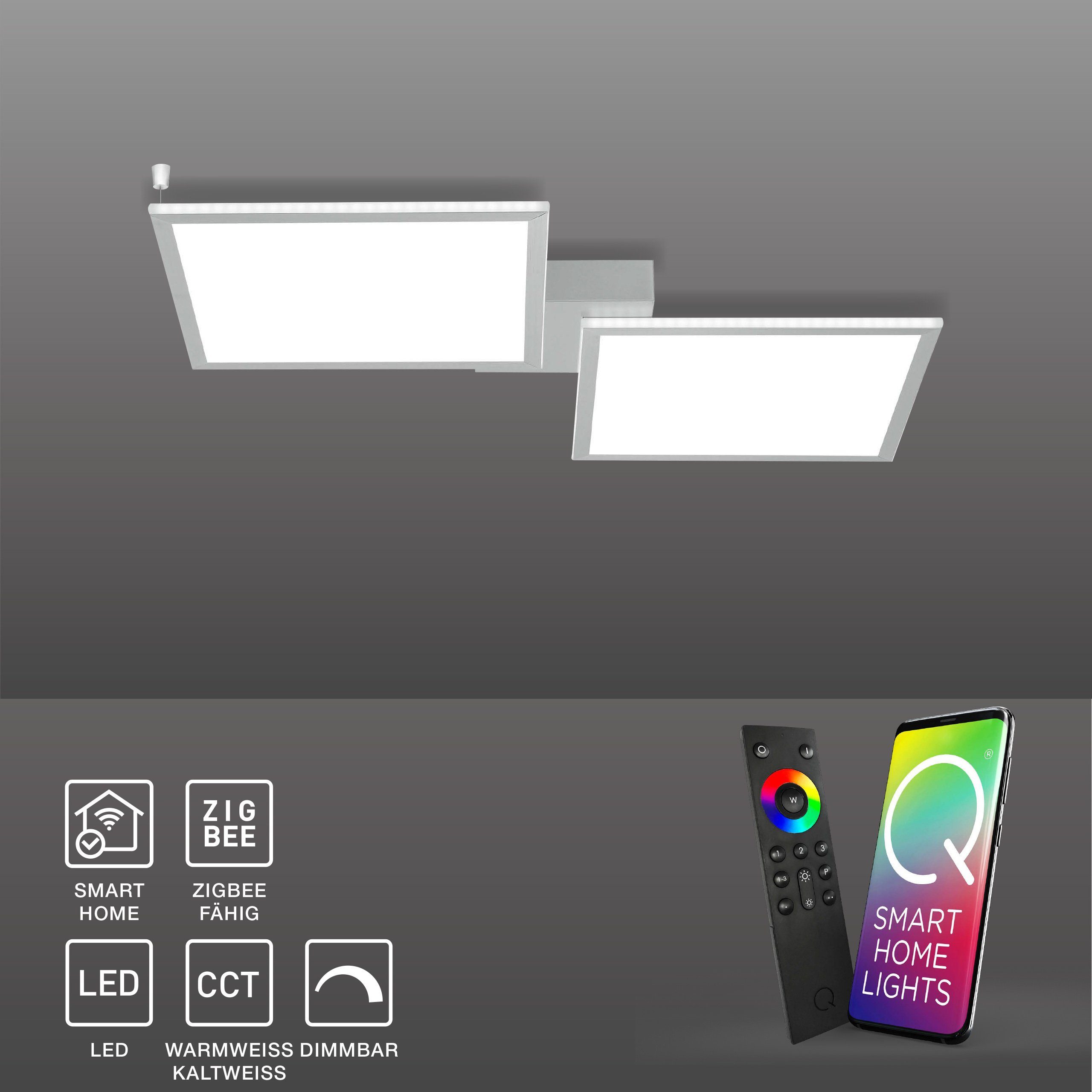 Paul Neuhaus Smarte LED-Leuchte CCT-Farbtemperaturregelung, Home, dimmbar Memoryfunktion, Smart Deckenleuchte ROSA Home, mit Fernbedienung Leuchtmittel, Q CCT-Farbtemperaturregelung, - Dimmfunktion, LED Smart