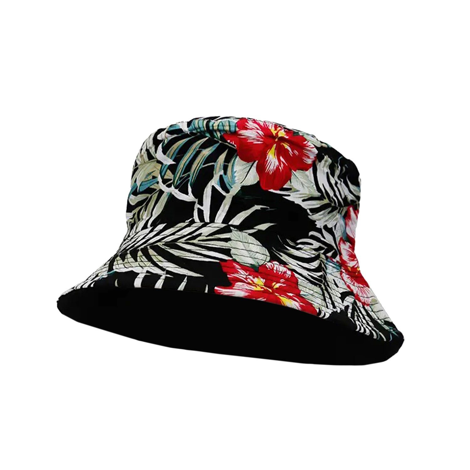 Outbacker Fischerhut Wendbarer Canvas-Bucket Hat – Tropenflower/Schwarz günstig online kaufen