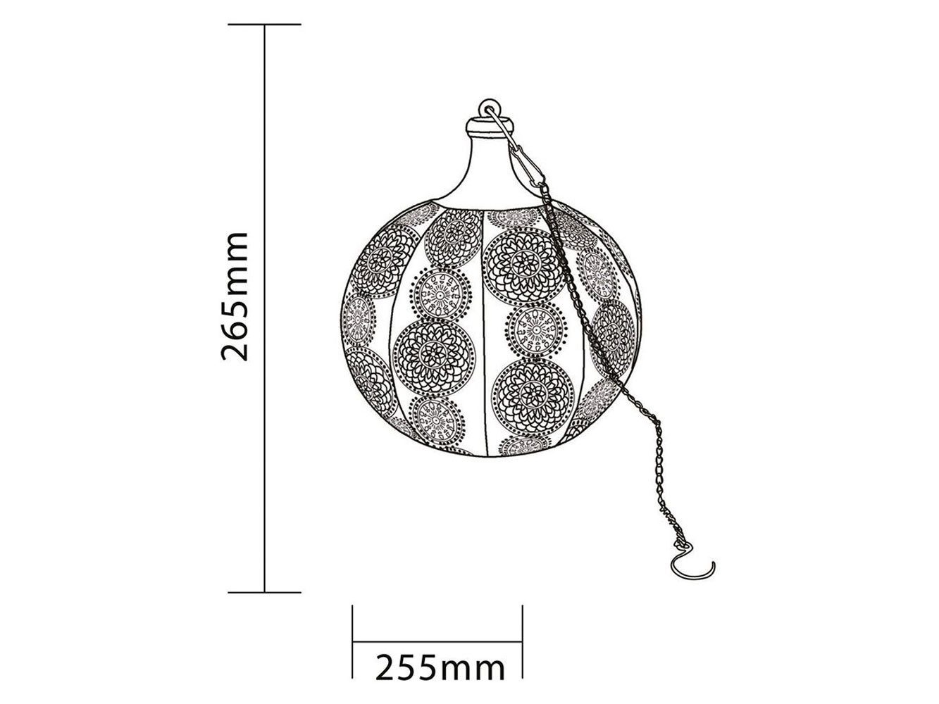 Luxform LED-Hängeleuchte Luxform 24 LED Tiznit Moroccan Tischleuchte Hängeleuchte Flamme, LED fest integriert, Deckenlampe