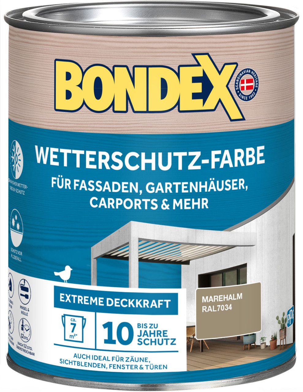 Bondex Holzschutzlasur Bondex Wetterschutzfarbe 2,5 L 0,75 L marehalm