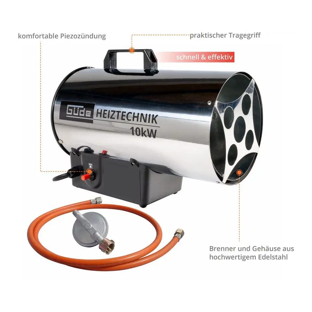 Güde Heizgerät Gasheizgebläse GGH 10 INOX