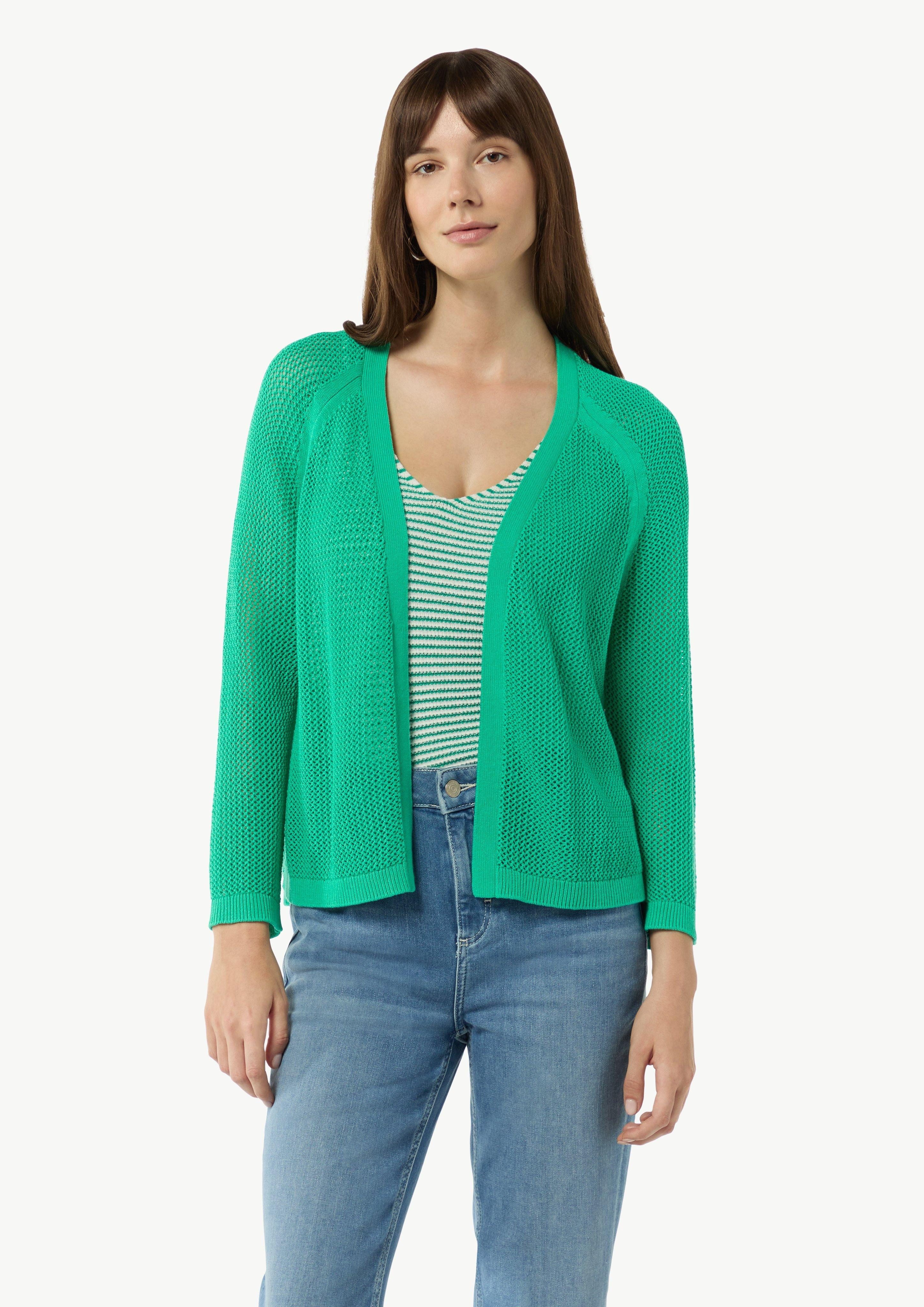 Strickjacke Cardigan mit 3/4-Ärmel