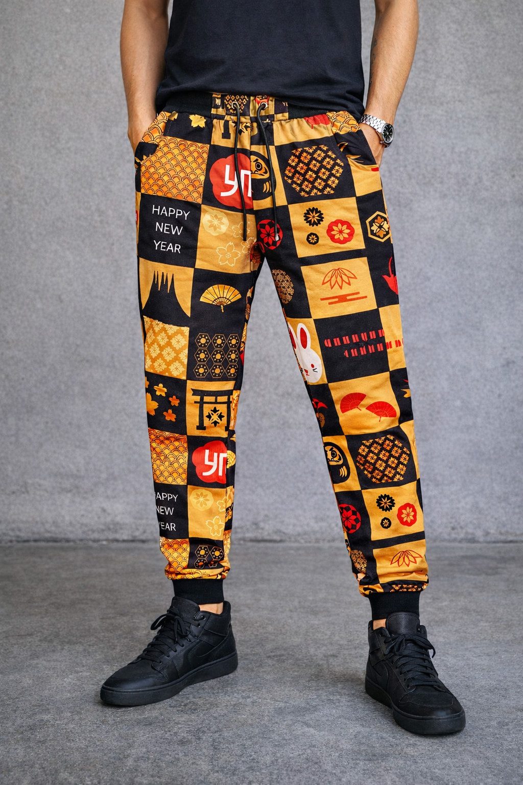 Mosranic Jogginghose Herren Baggy Sport Hose "JAPAN" Trainingshose Fitness Gym Sporthose