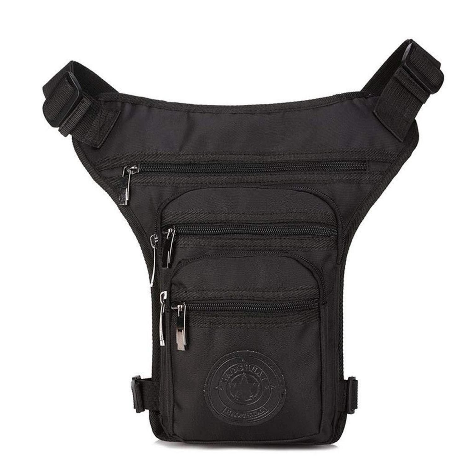 Beintasche Beintasche Motorrad Canvas Bauchtasche Hüfttasche #09black