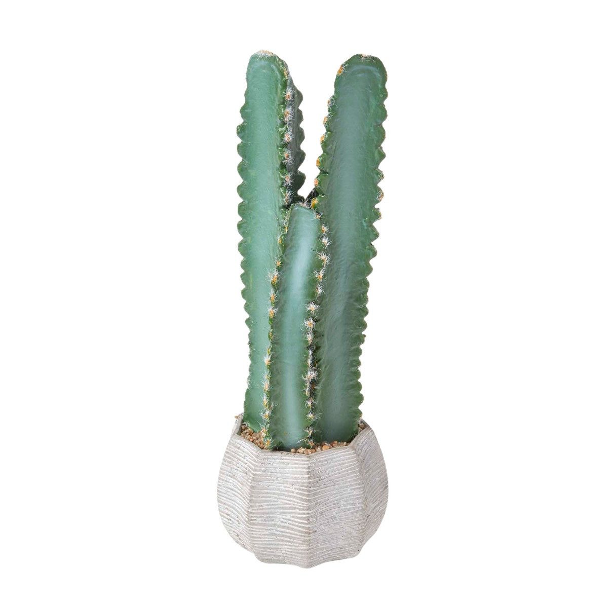 Kunstpflanze Künstlicher Kaktus Hylocereus in Topf aus zement, 49 cm hoch