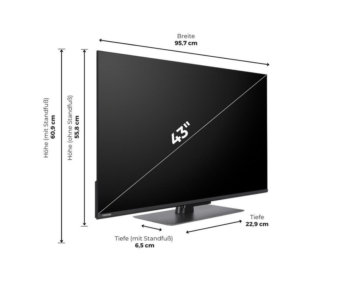 Toshiba 43UV6F68DA LED-Fernseher (43 Zoll, 4K Ultra HD)