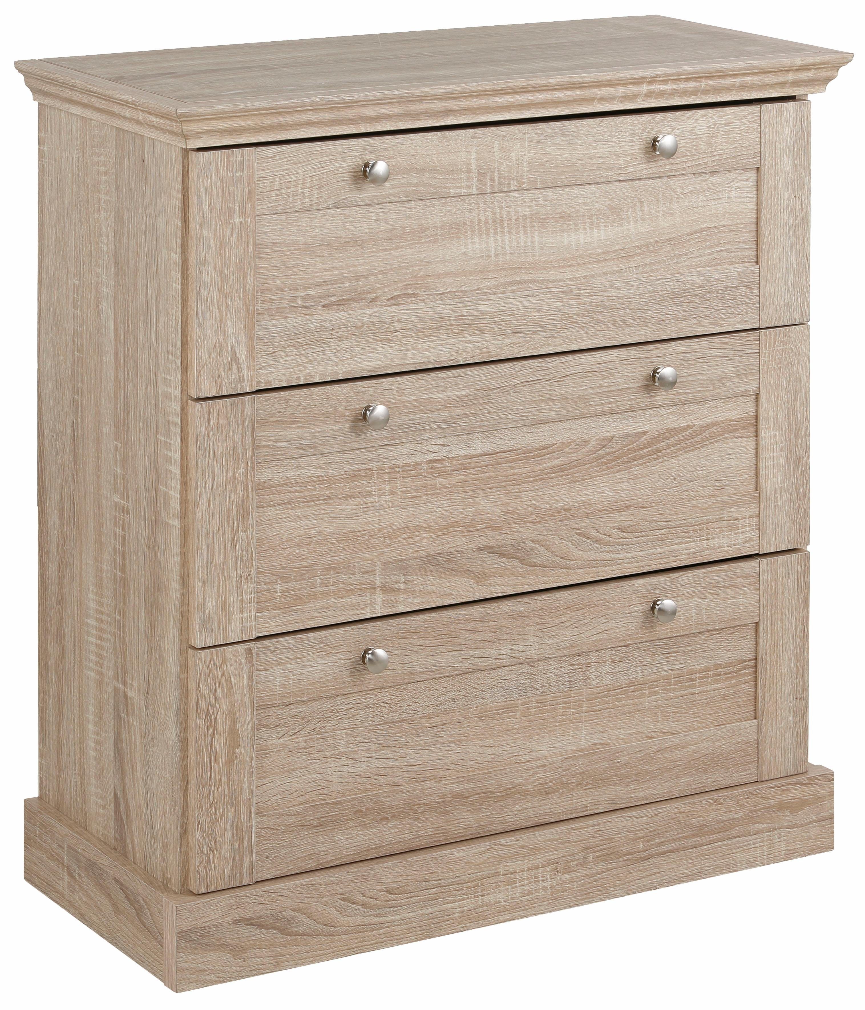 OTTO home Schubkastenkommode Binz, mit schönen Metallgriffen, 3 Schubladen, Breite 75 cm