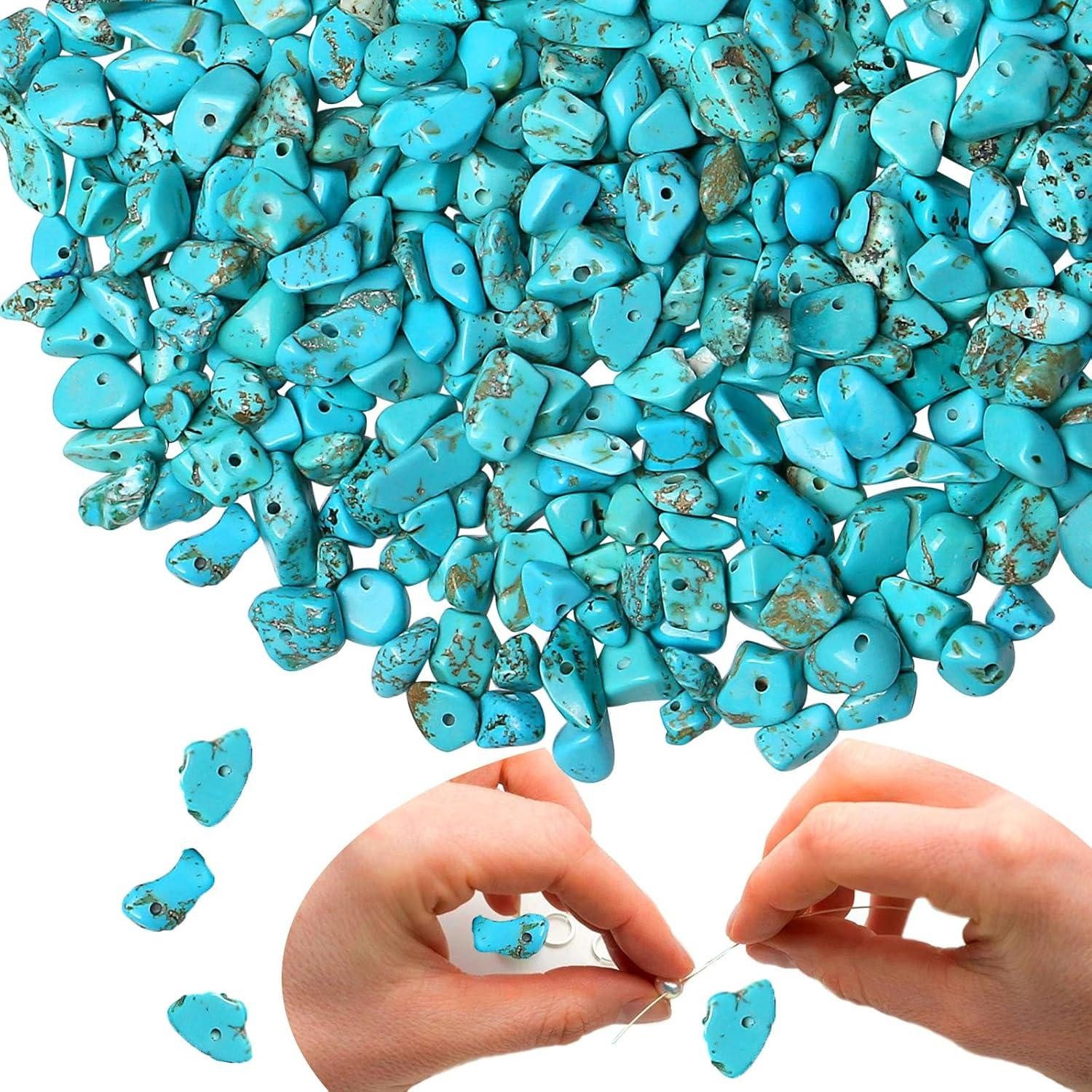 Edelstein Blauer Türkis Kristall 400pcs 5-8mm Perlen für DIY Schmuck