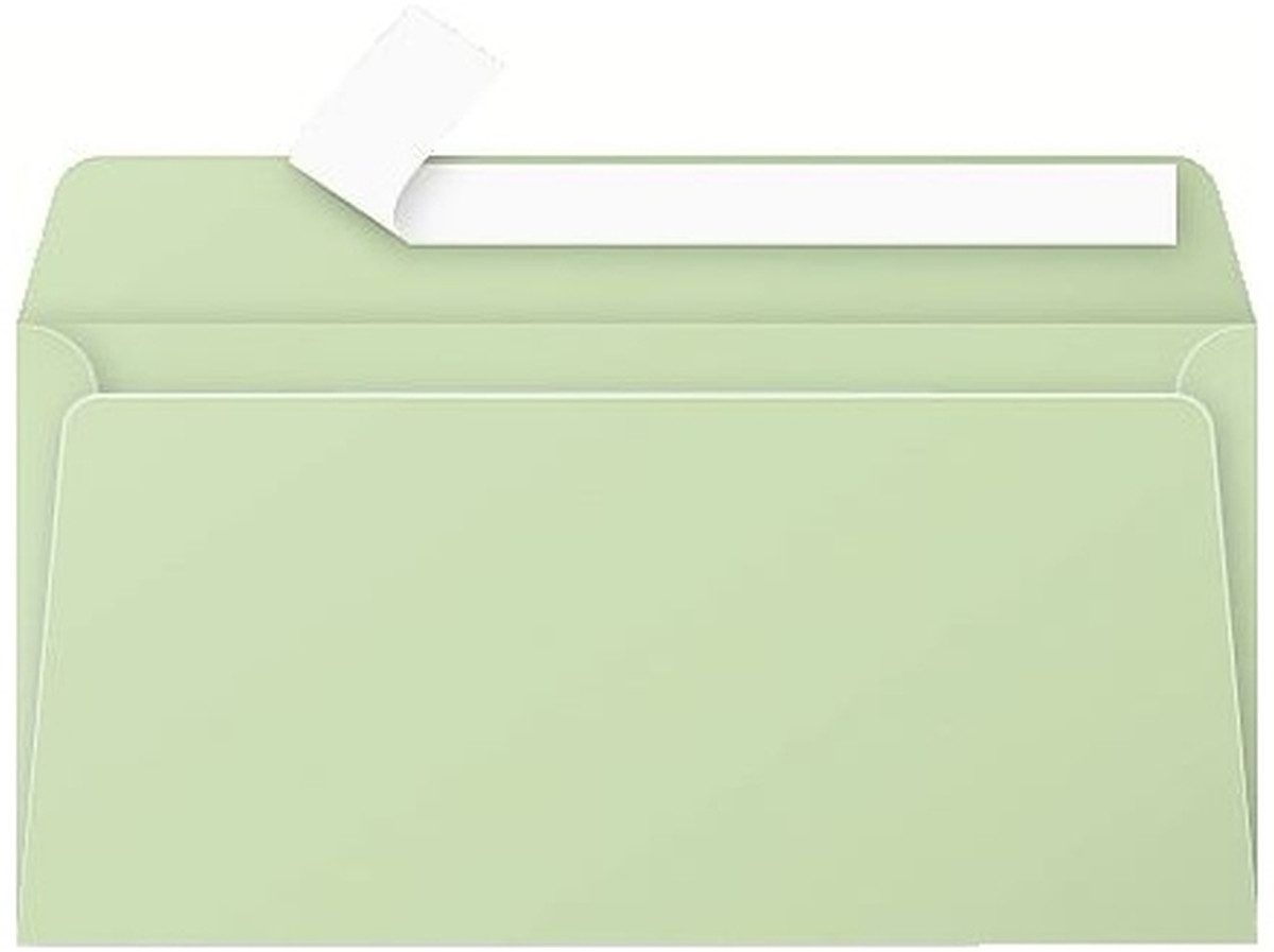 CLAIREFONTAINE Briefumschlag Briefumschlag Pollen DINlang 120g VE=20 Stück Haftklebung grün