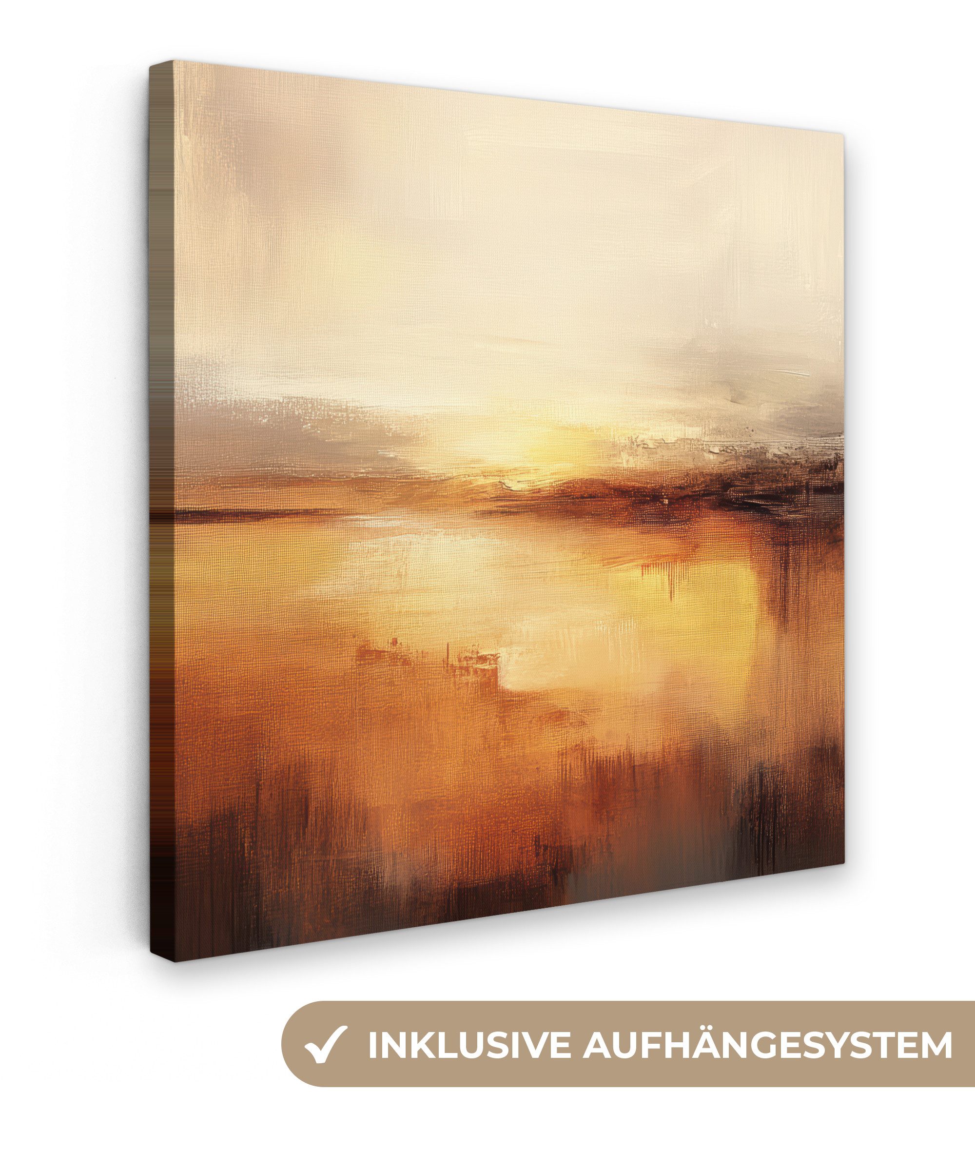 OneMillionCanvasses® Leinwandbild Abstrakt - Braun - Modern - Herbstfarben, günstig online kaufen