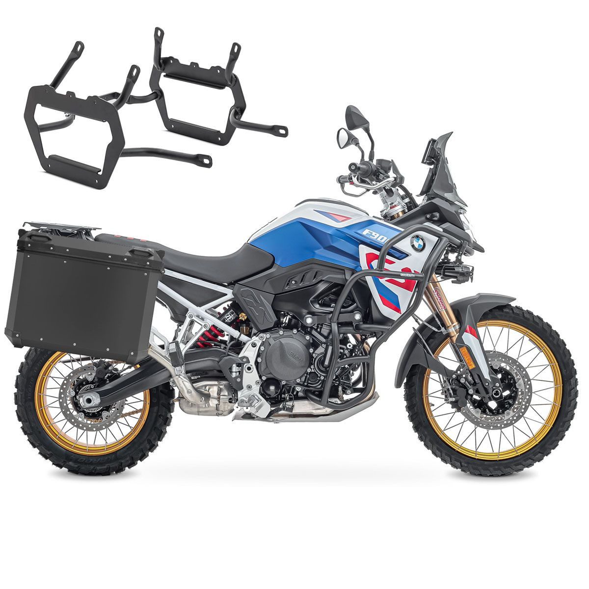 Kofferset Set Alukoffer + Kofferträger passend für BMW F 800 GS 24-26 Aluminium