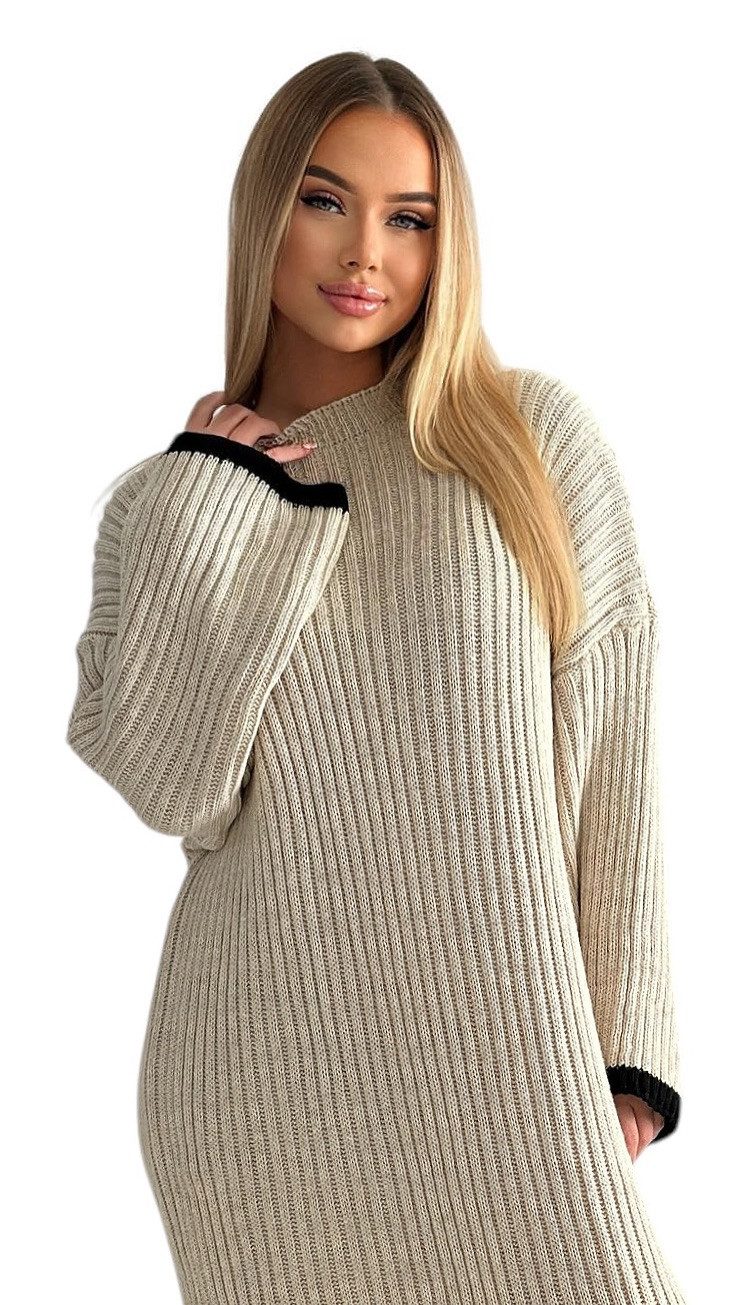 Mississhop Strickkleid Strickkleid Kleid gestrickt lang günstig online kaufen