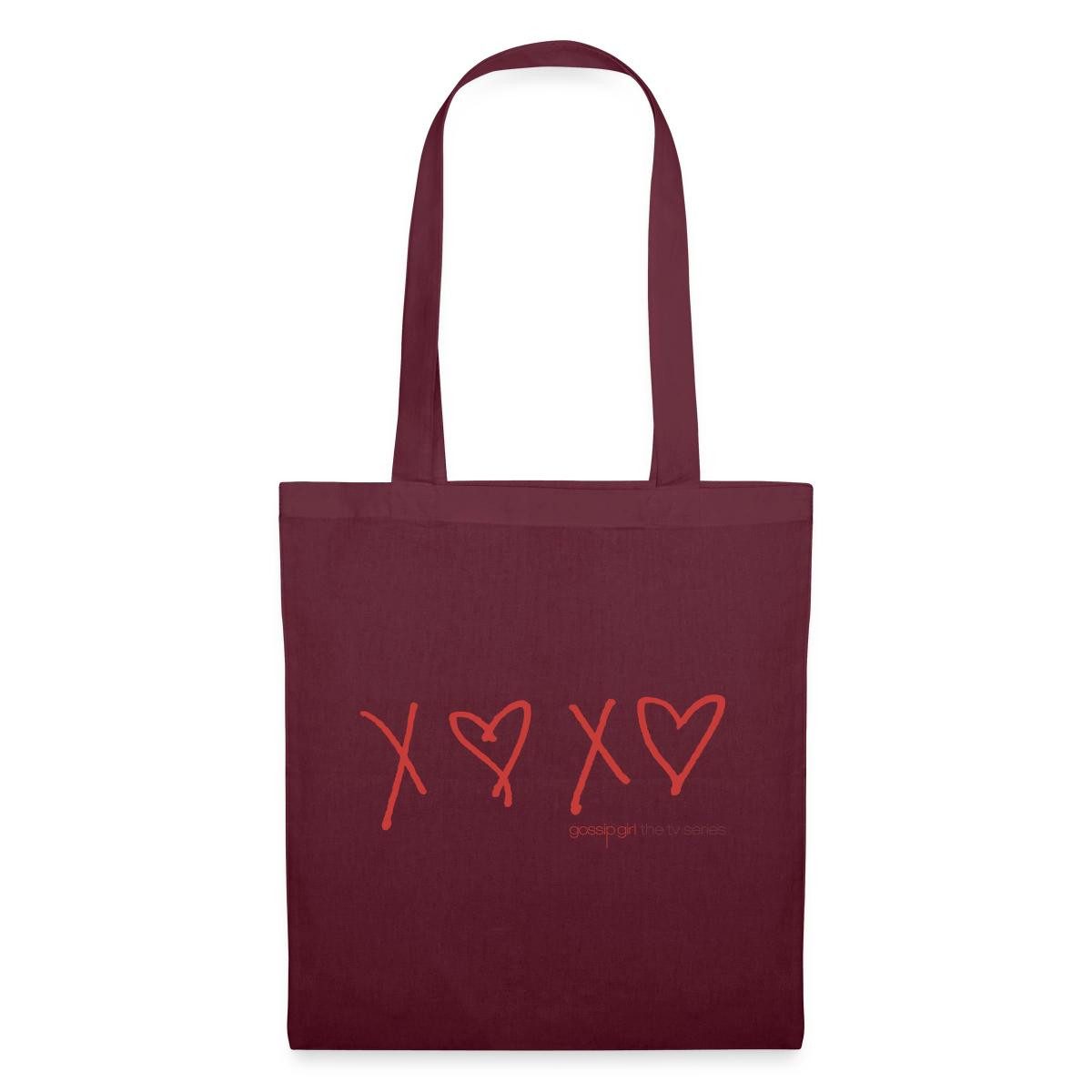 Spreadshirt Henkeltasche Gossip Girl Mit Herzen Handschrift Stoffbeutel (1-tlg)