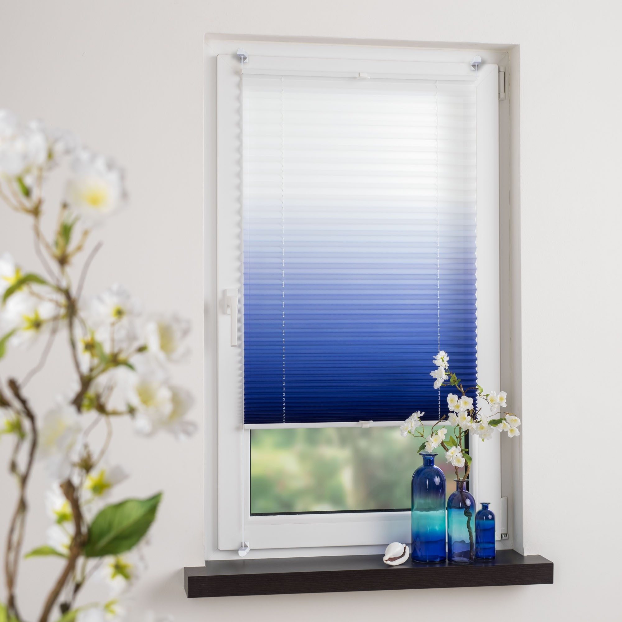 HOMBERA Plissee Farbverlauf, ohne Bohren, verspannt günstig online kaufen