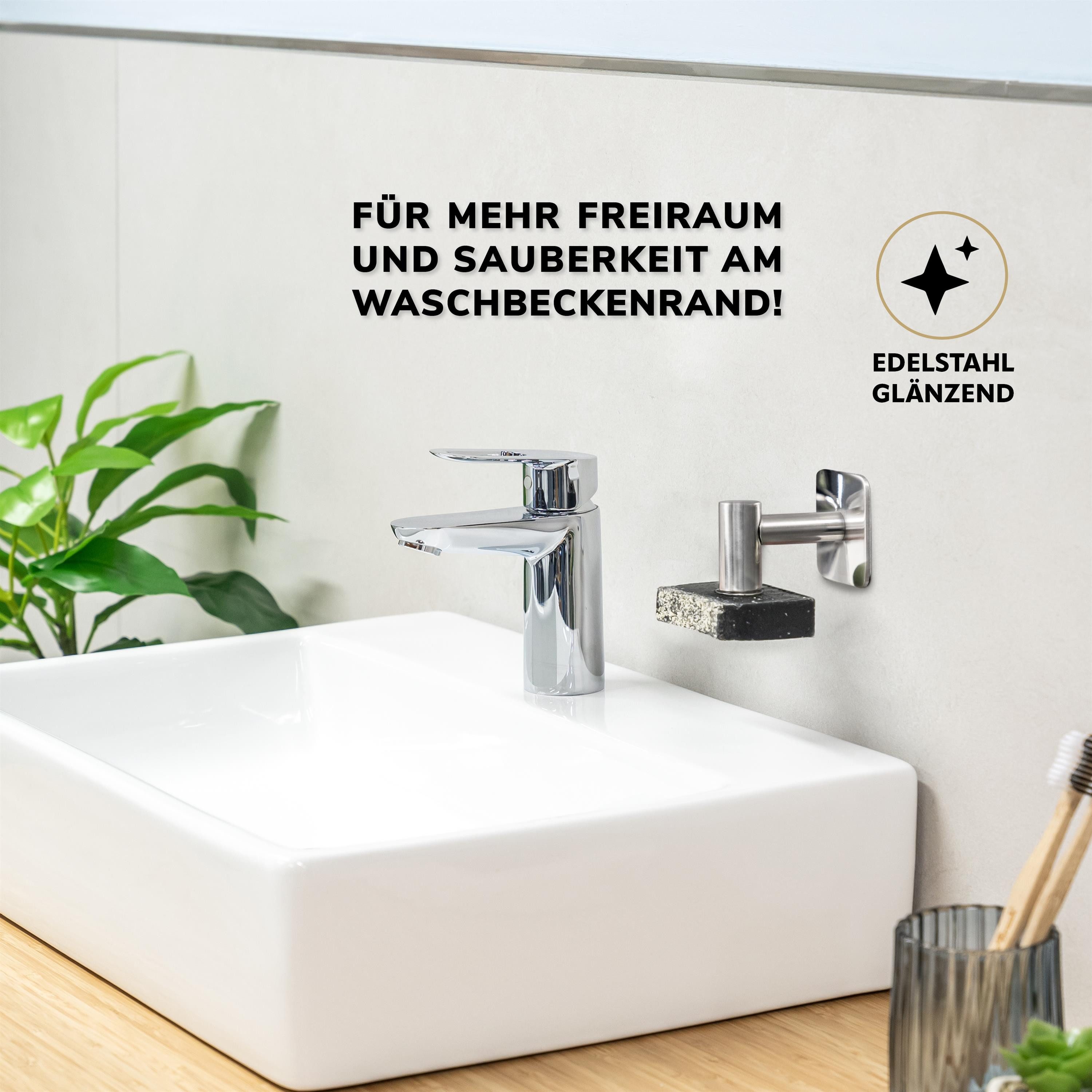 bremermann Seifenhalter Seifenhalter mit Magnet - frei hängende Seife, nur Klebebefestigung, Breite: 5,7 cm, 1-St.