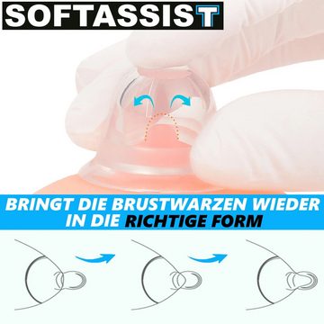 MAVURA BH-Stilleinlagen SOFTASSIST Premium Brustwarzenformer Stillhelfer Stillhilfe Hilfe, Schlupfwarzen Korrektur Selbsthaftend Hautfreundlich [2er Set]