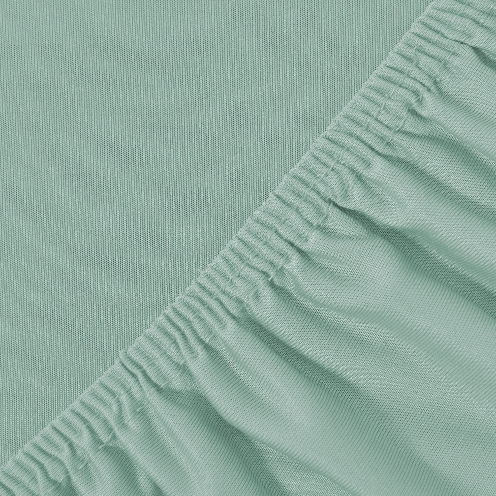 NatureMark Spannbettlaken Jersey Spannbetttuch, 100% Baumwolle, Gummizug: rundum, (2 Stück), Kinder Spannbetttuch, für Baby-/Kinderbett, 70x140 cm, Jade – Bild 3 von 4