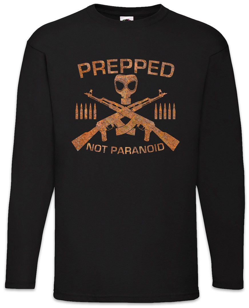 Langarmshirt Prepped Not Paranoid Langarm T-Shirt Prepper Survival Biohazard Sign