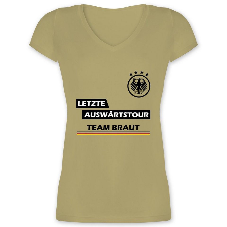 Shirtracer T Shirt Letzte Auswartstour Team Braut Jga Junggesellenabschied Frauen Damen T Shirt Mit V Ausschnitt T Shirts Frauen Fussball T Shirt Online Kaufen Otto