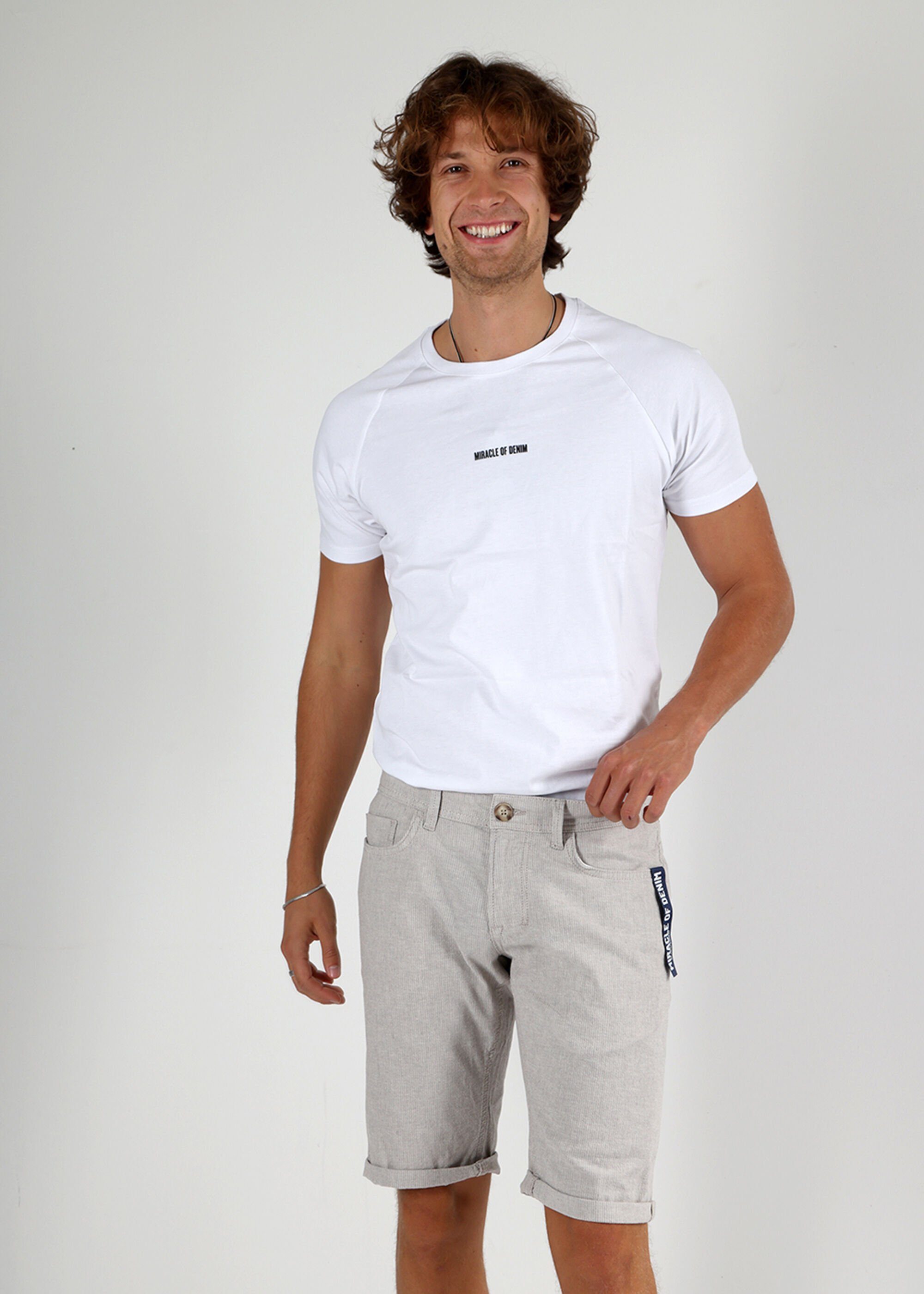 Grey Shorts Shorts Style im of Stripe Miracle 5 Thomas Denim Light Pocket