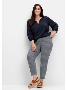 Sheego Stretch-Hose Große Größen mit Minimalprint, knöchellang