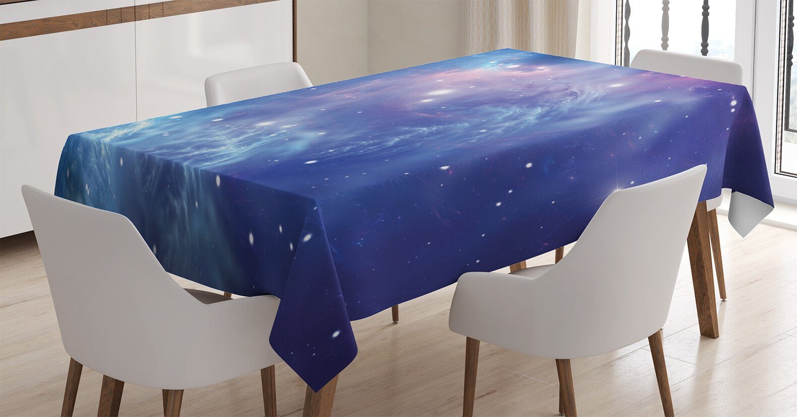 Abakuhaus Tischdecke Farbfest Waschbar Für den Außen Bereich geeignet Klare Farben, Weltraum Sternhaufen im Weltraum
