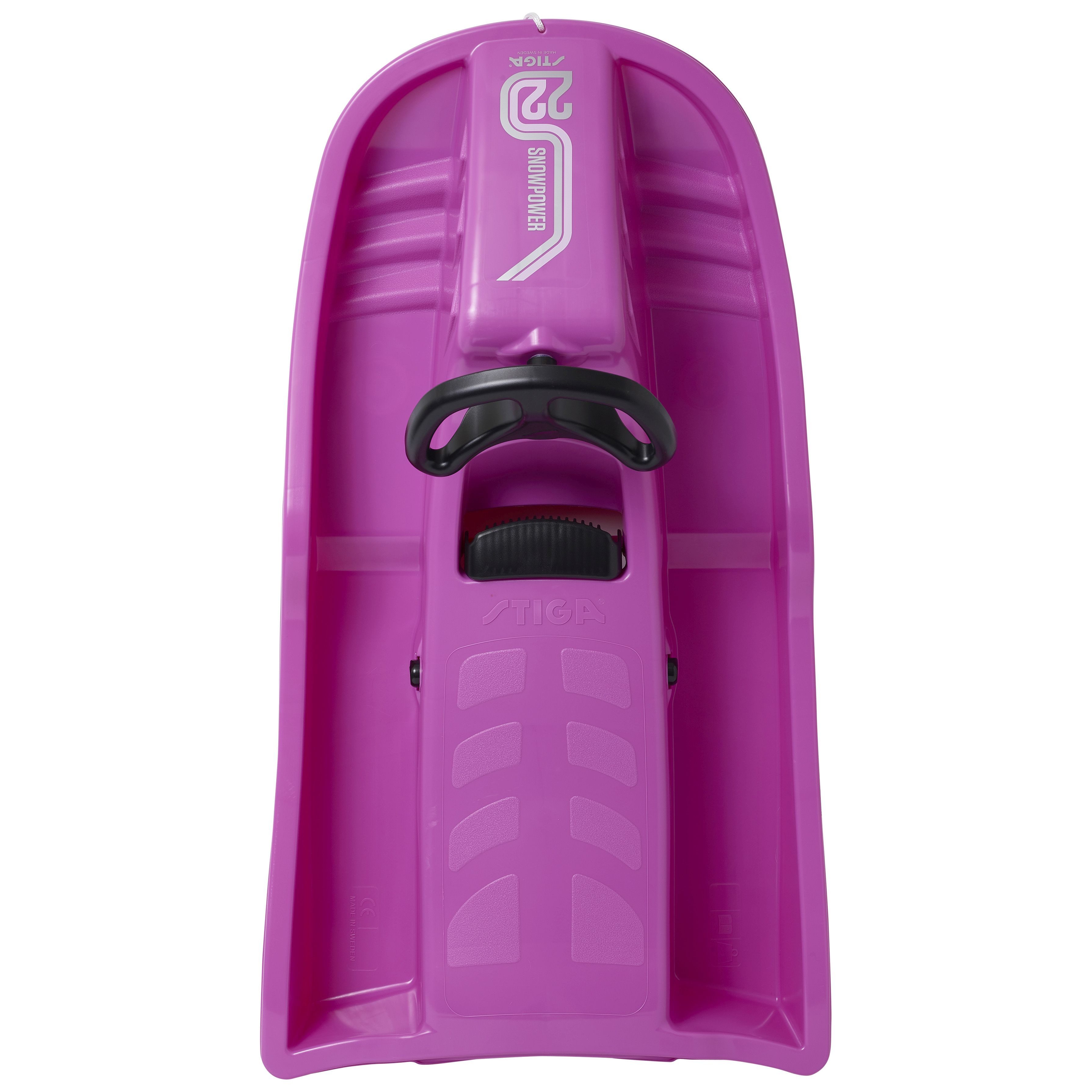 STIGA Sports Lenkschlitten Snow Power Lenkrodel, Leichter Sportrodel für Kinder aus Kunststoff