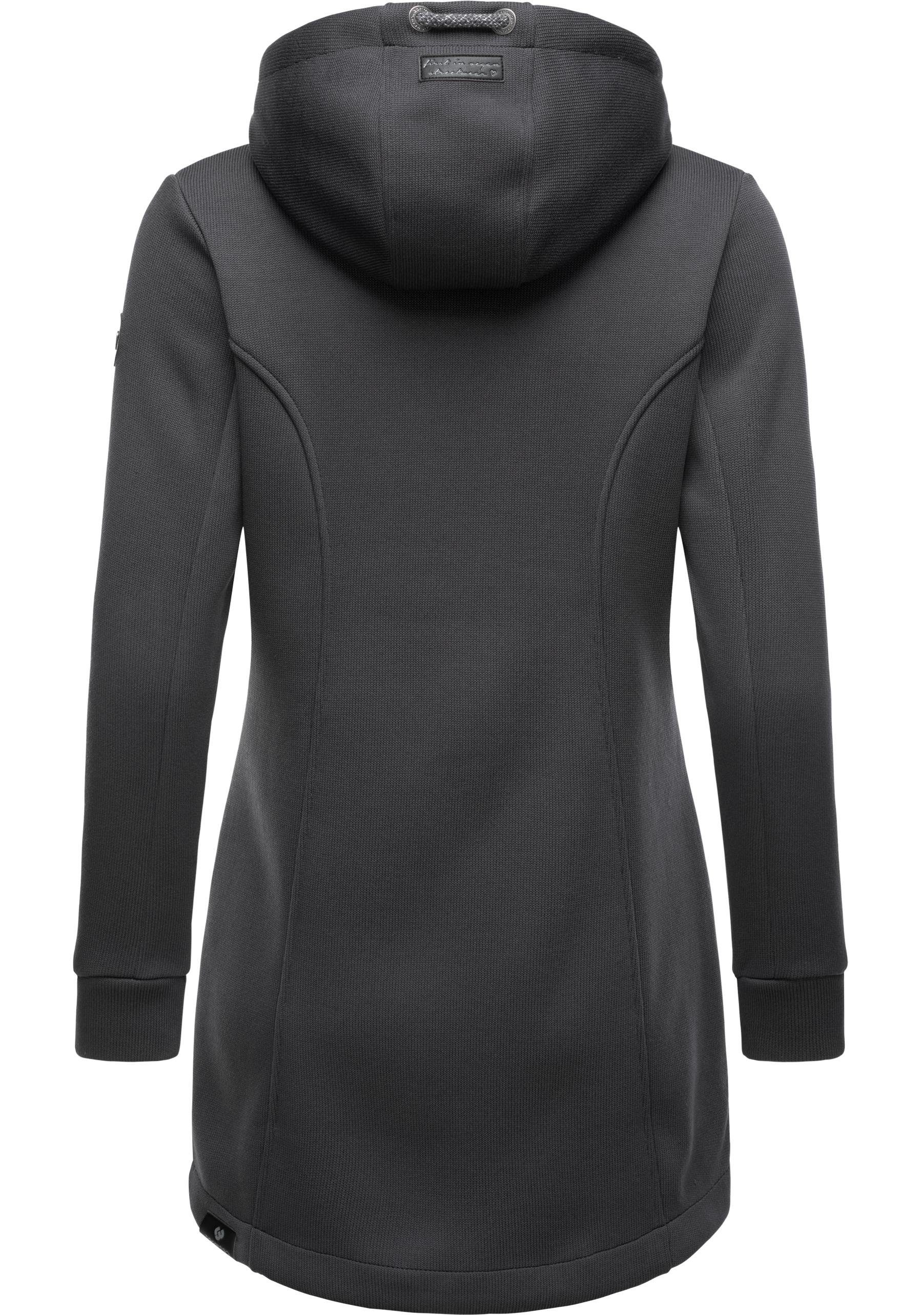 Ragwear Kapuzensweatjacke Letti Bonded Sportliche Kapuzenjacke in Feinstrick-Optik