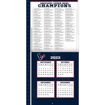 Turner Licensing Wandkalender Houston Texans - NFL - Wandkalender 2024, 12- Monats- Format, Januar - Dezember 2024