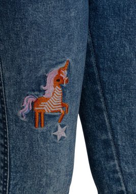 KIDSWORLD Stretch-Jeans für kleine Mädchen mit toller Stickerei