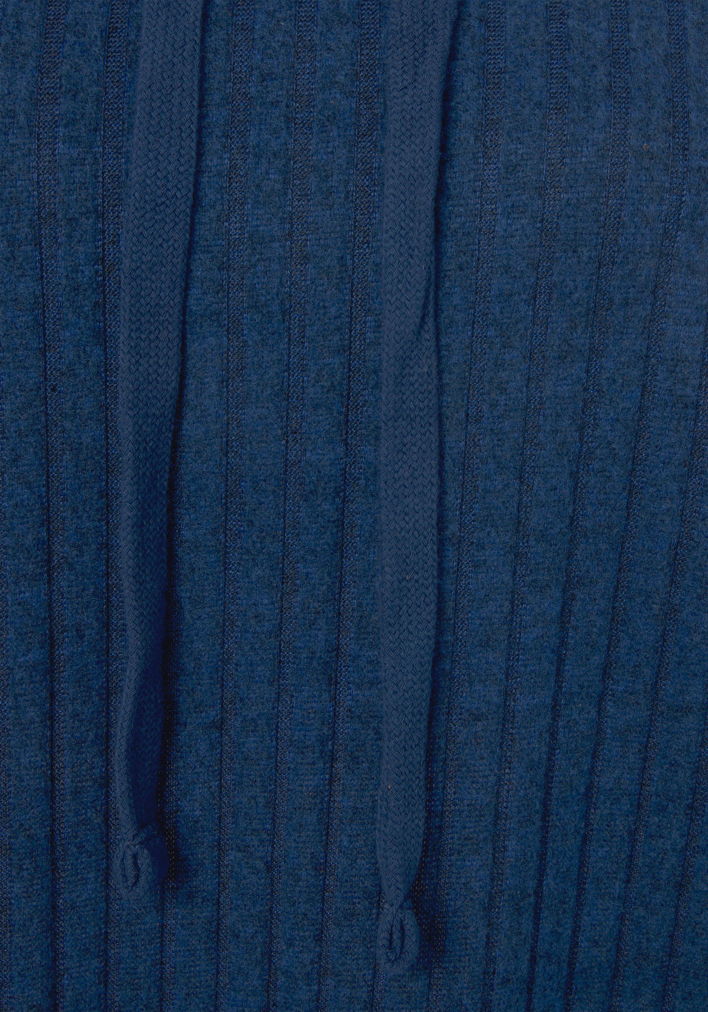 LASCANA Hoodie Strickpullover mit Kapuze und in melierter Optik, Loungewear