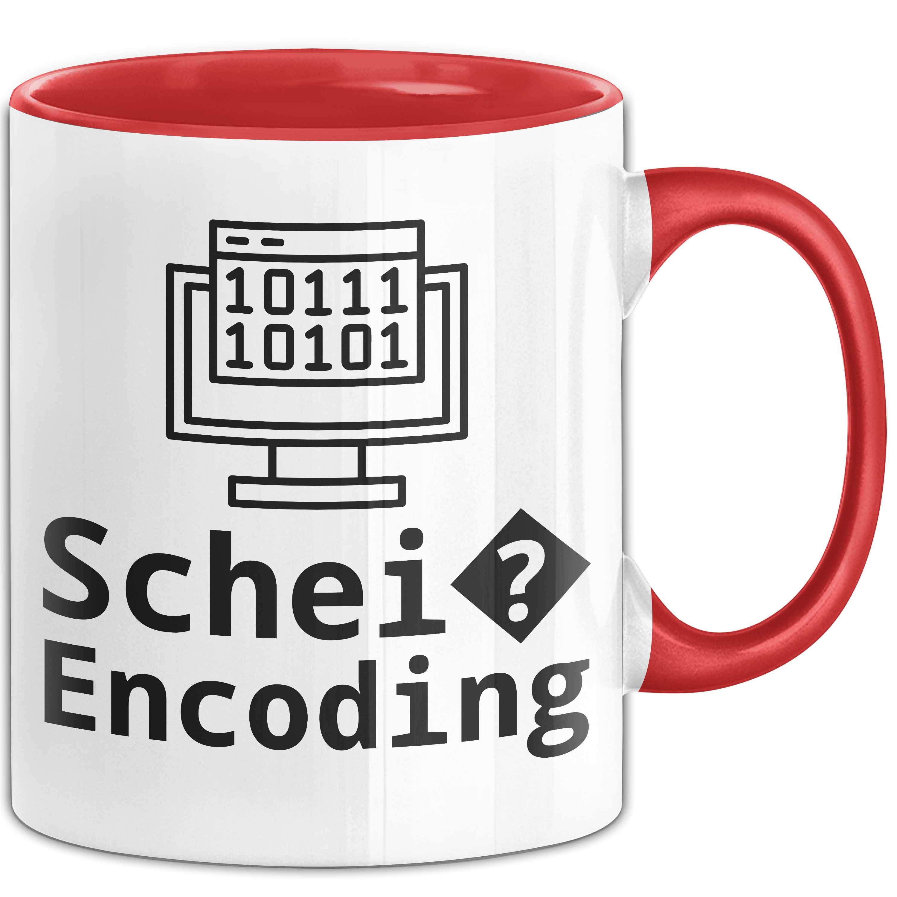 Tasse Scheiß Encoding Tasse Lustiges Informatiker Programmier Kaffee-Becher