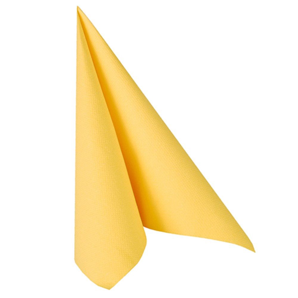 PAPSTAR Papierserviette 50 Servietten "ROYAL Collection" 1/4-Falz 40 cm x 40 cm gelb