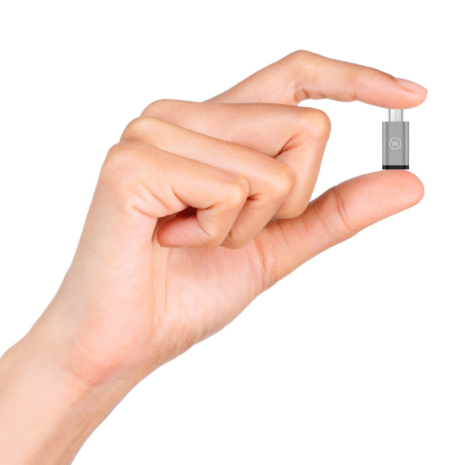 Wicked Chili MicroUSB Adapter für USB C Kartenlesegerät USB-Adapter MicroUSB zu USB-C, Aluadapter mit Typ C Buchse und Micro-USB-Stecker für OTG Handy / Tabl