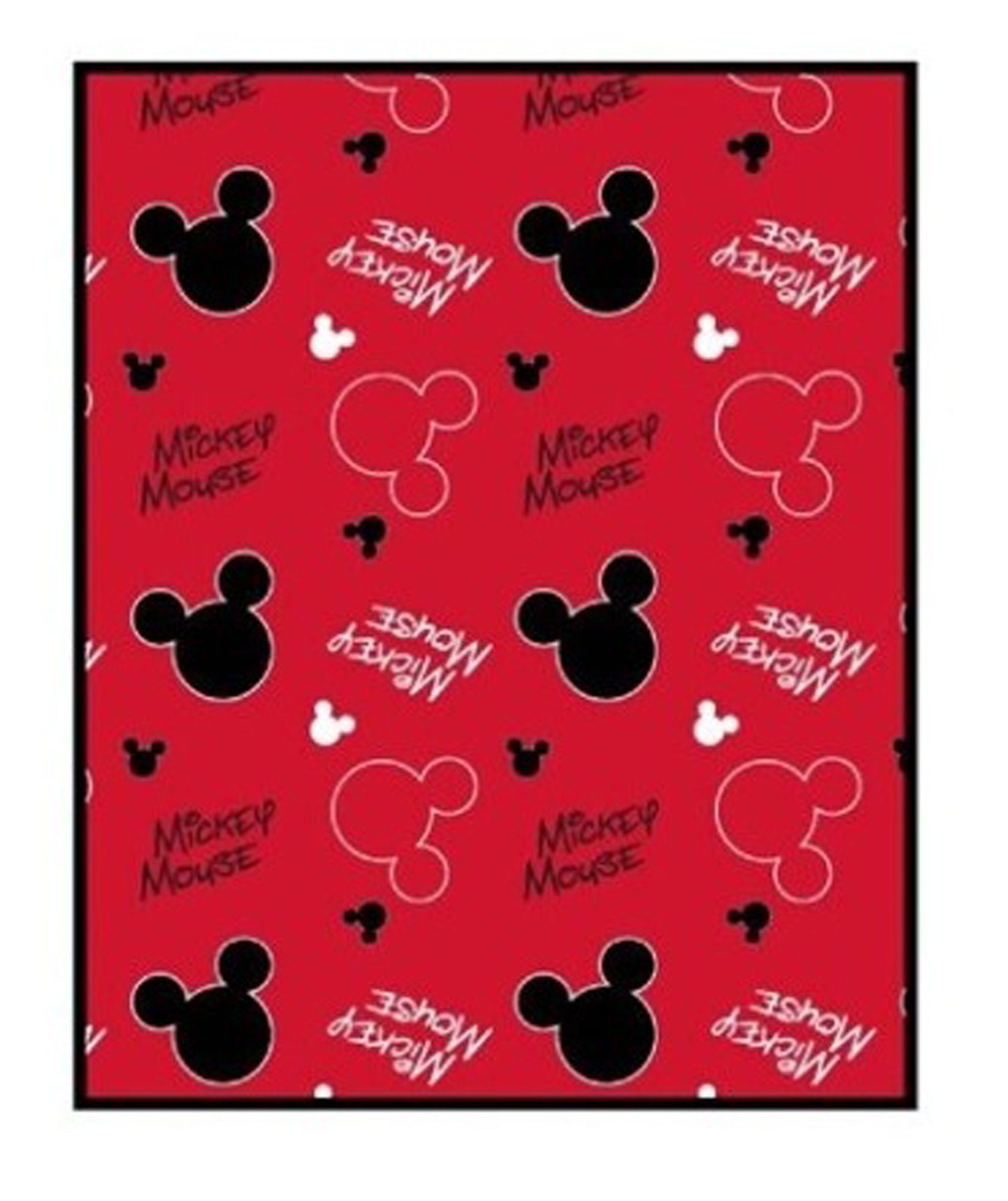 Kinderdecke Mickey Mouse - Symbole - Kuscheldecke Fleecedecke - Größe 110x150 cm, empireposter
