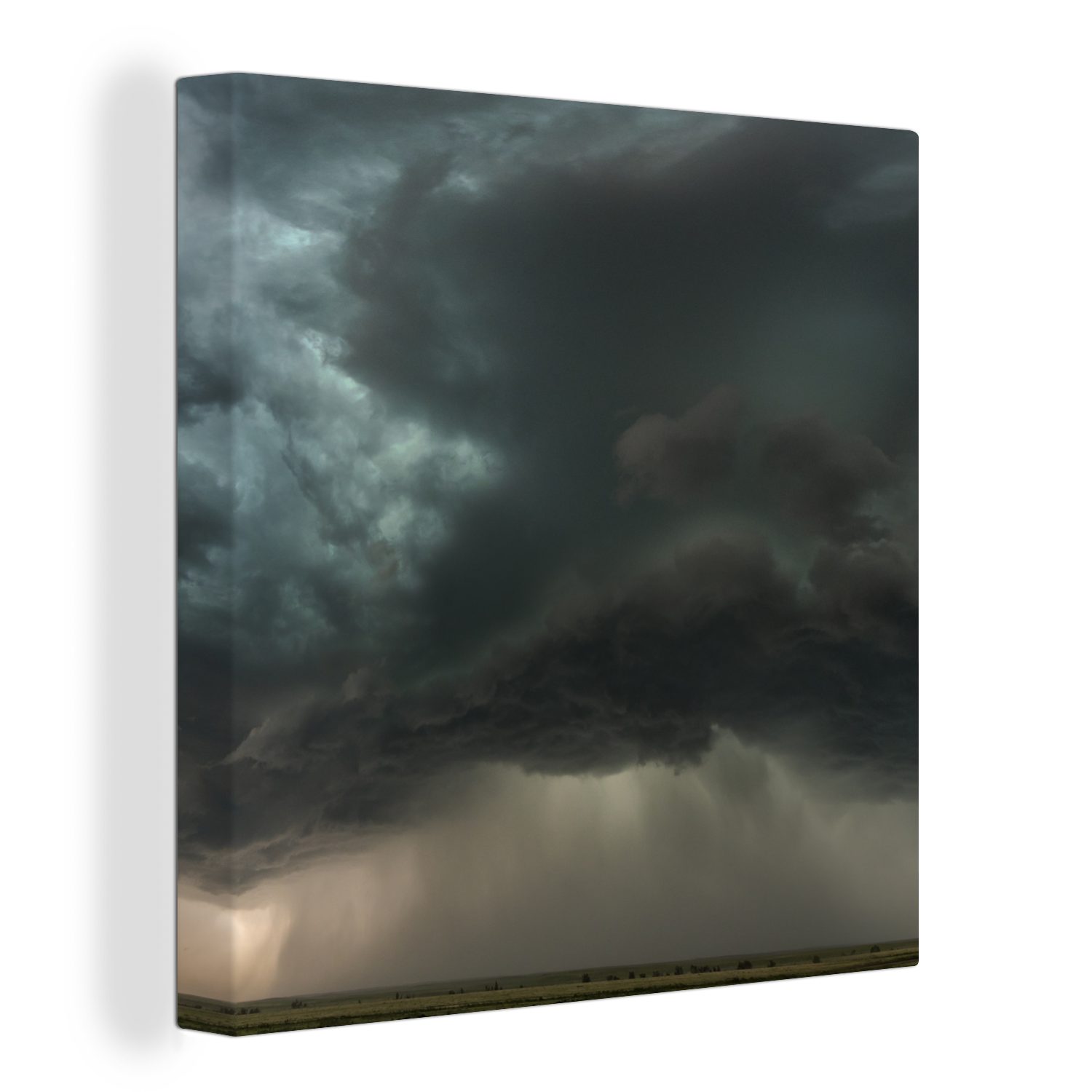 OneMillionCanvasses® Leinwandbild Dunkle Wolken im amerikanischen Bundesstaat Colorado, (1 St), Leinwand Bilder für Wohnzimmer Schlafzimmer