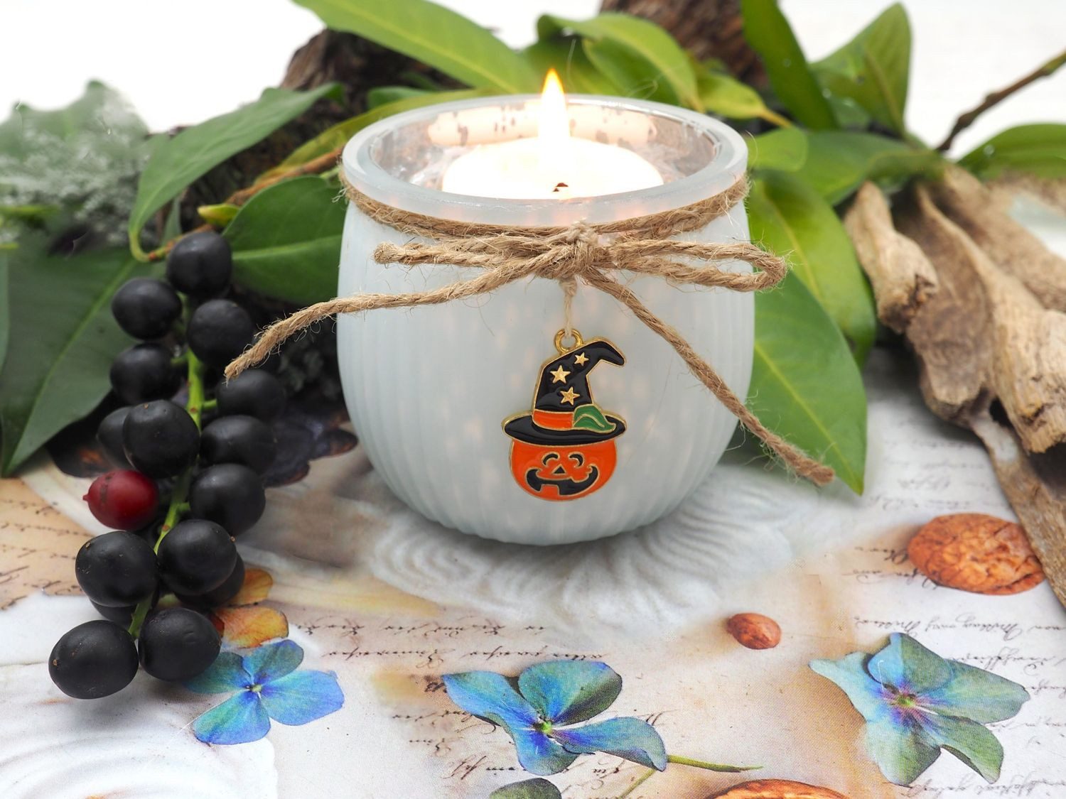 ZauberDeko Windlicht Windlicht Kürbishänger Schwarz Orange günstig online kaufen