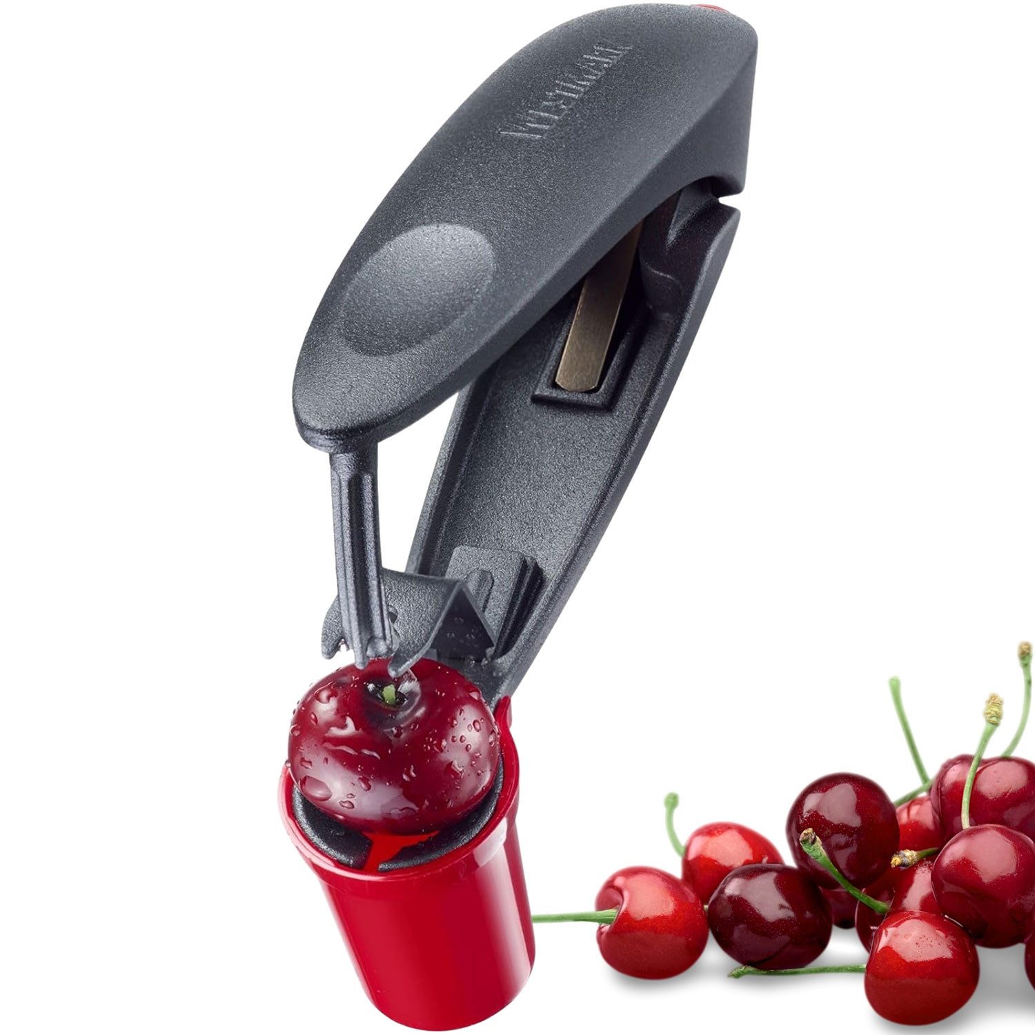 WESTMARK Entkerner für Kirschen Kerni – Preisgekröntes Werkzeug, Kirschentkerner, Aluminium, PP