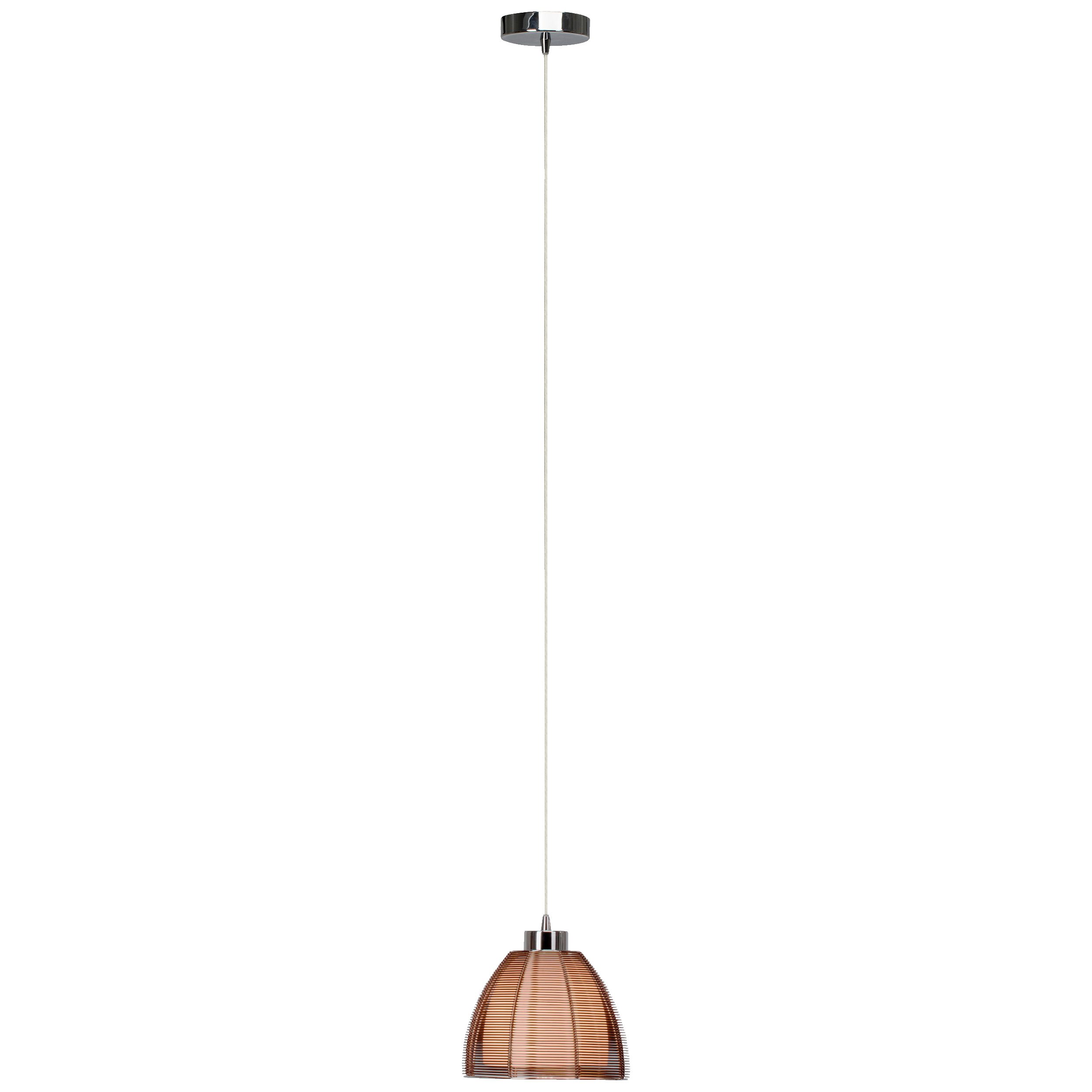 Lightbox Pendelleuchte, ohne Leuchtmittel, Hängelampe, kürzbar, 126 cm Höhe, Ø 20 cm, E27, max. 60 W, Bronze