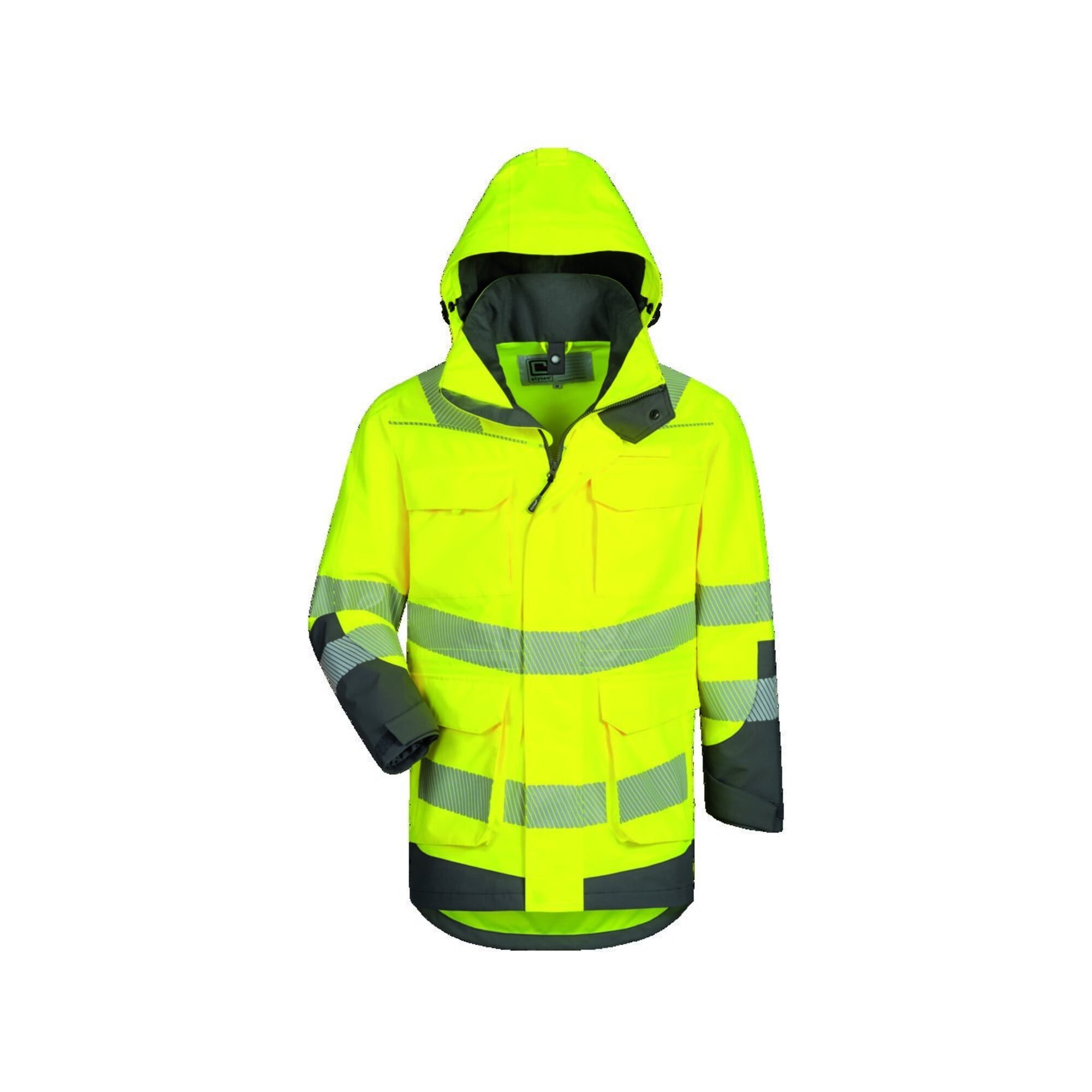 Feldtmann Warnweste Elysee Warnschutzparka Arwid gelb/grau Gr. M