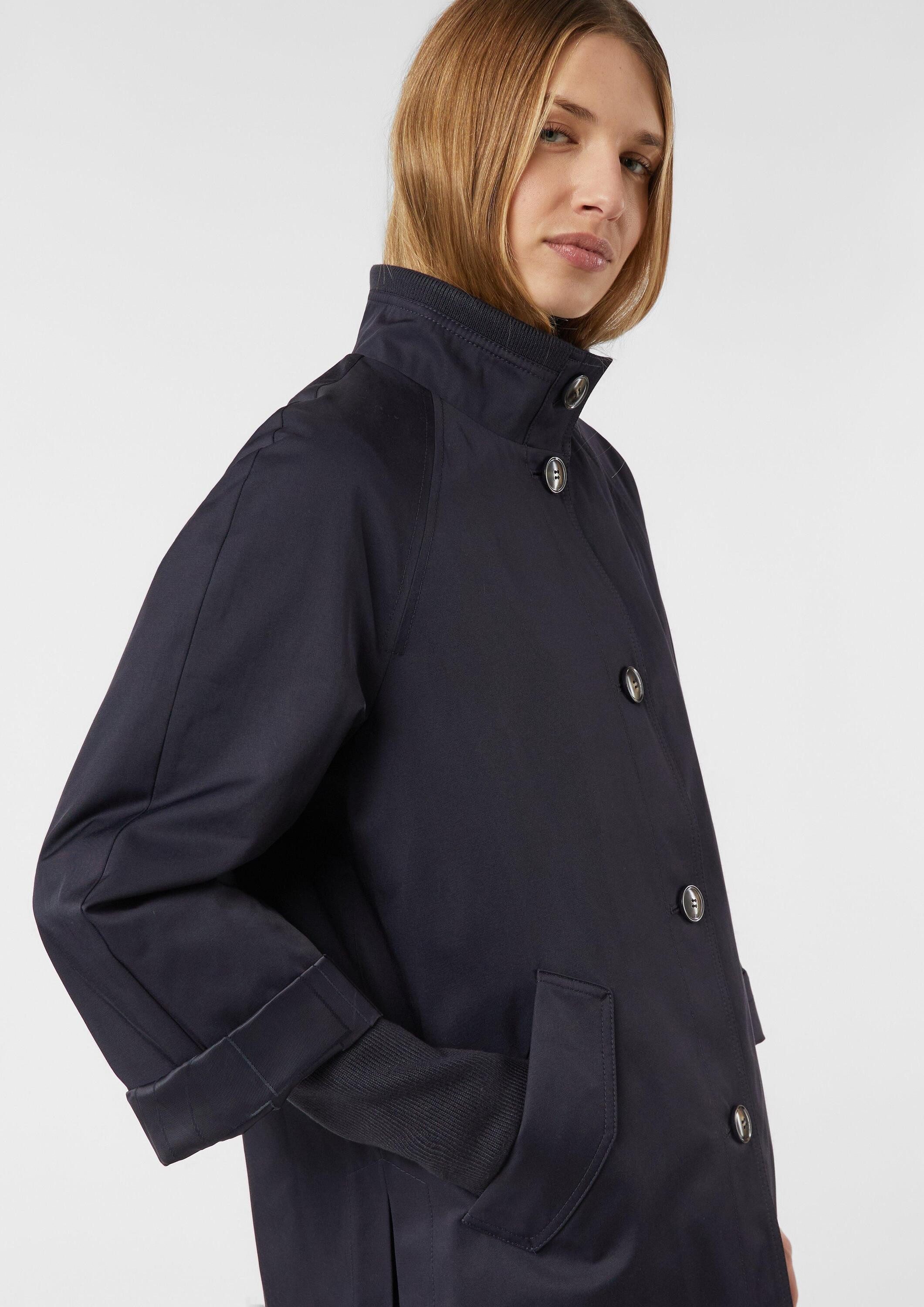 comma Funktionsjacke Outdoor-Jacke Cape-Jacke mit Stehkragen und Rippbündchen