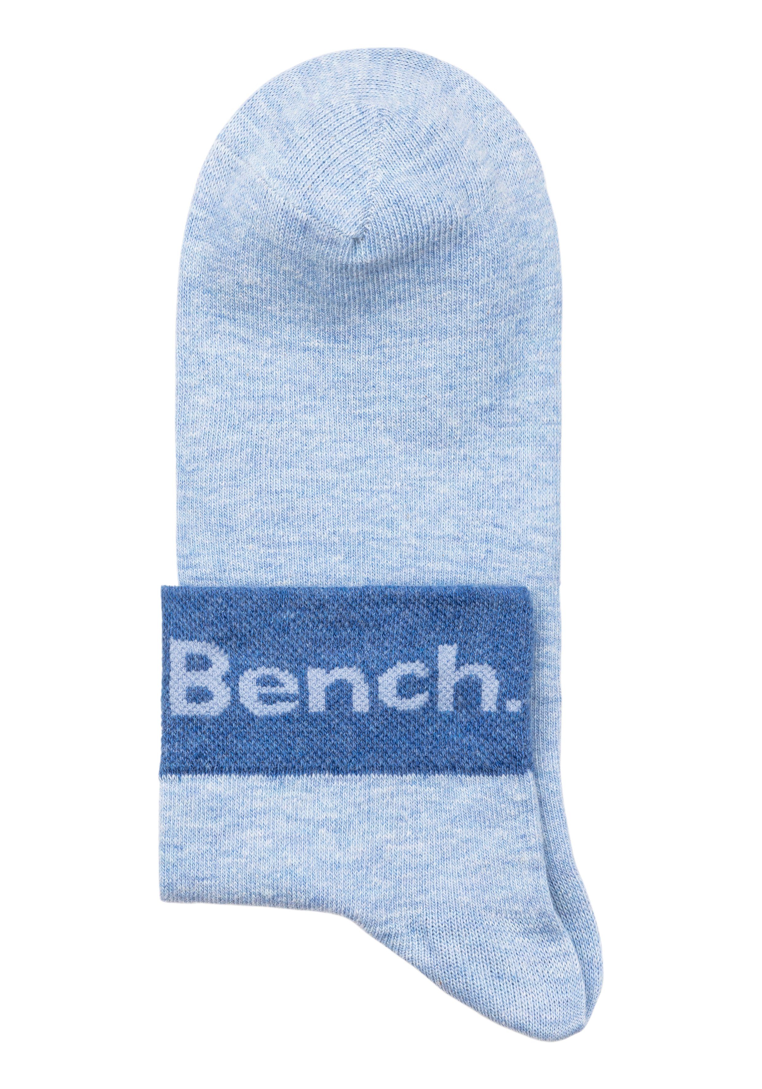 Bench. Kurzsocken Damen Herren Kurze Socken, für Freizeit und sportliche Aktivitäten (Packung, 8-Paar, Gr. 35-38 bis 43-46) mit eingestricktem Schriftzug am Bün – Bild 4 von 5