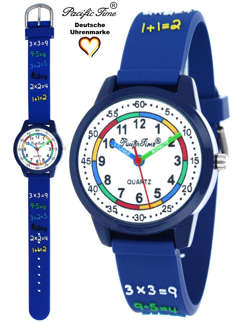 Pacific Time Quarzuhr Kinder Armbanduhr Lenruhr Mathe Silikonarmband, Gratis Versand